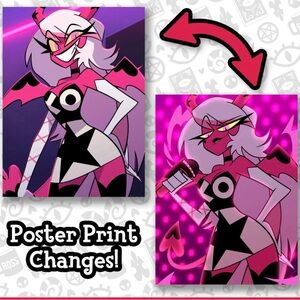 Helluva Boss Official 2022 Verosika 3D Changing Lenticular Poster Vivziepop